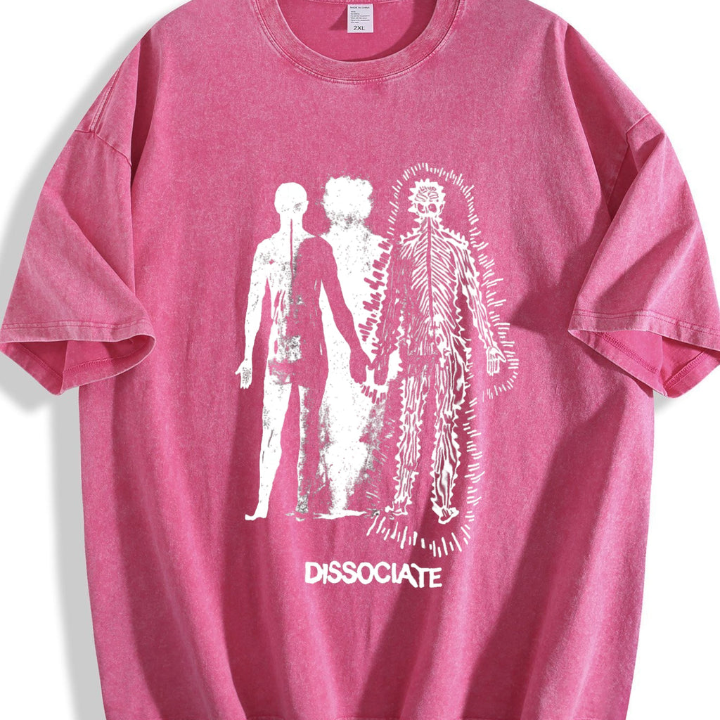 Dissociate Dissociative Portrait Vintage Washed T-Shirt product image 7