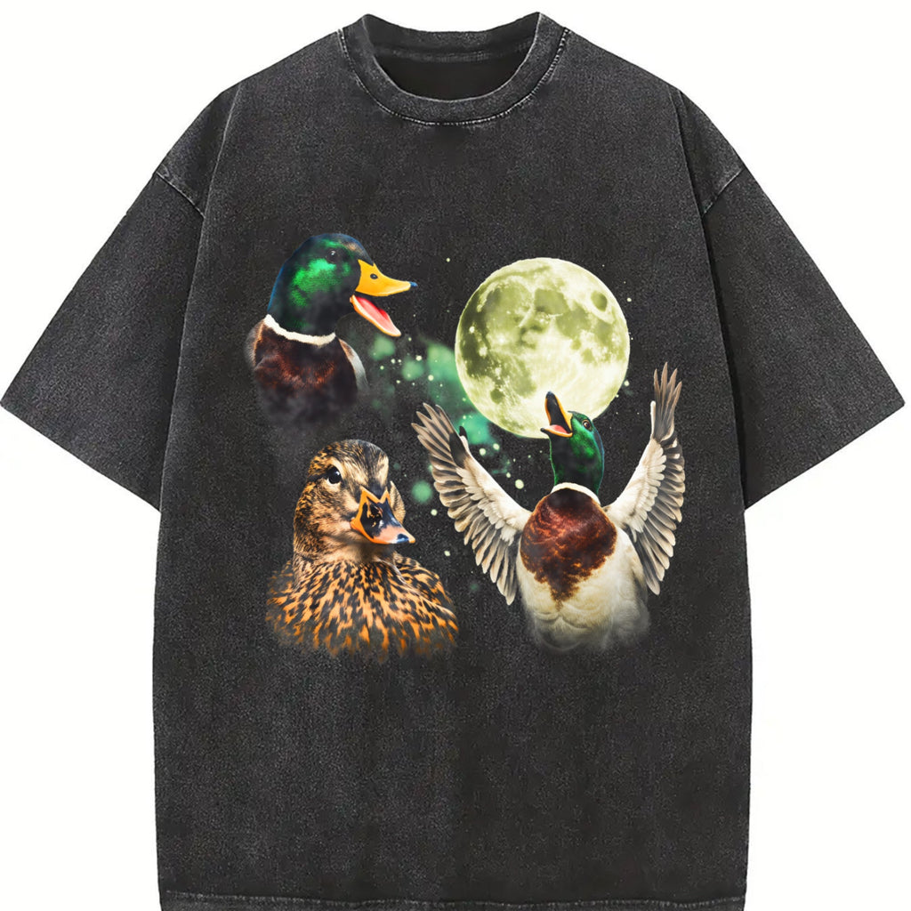 Mallard Duck Moon Vintage Washed T-Shirt product image 2