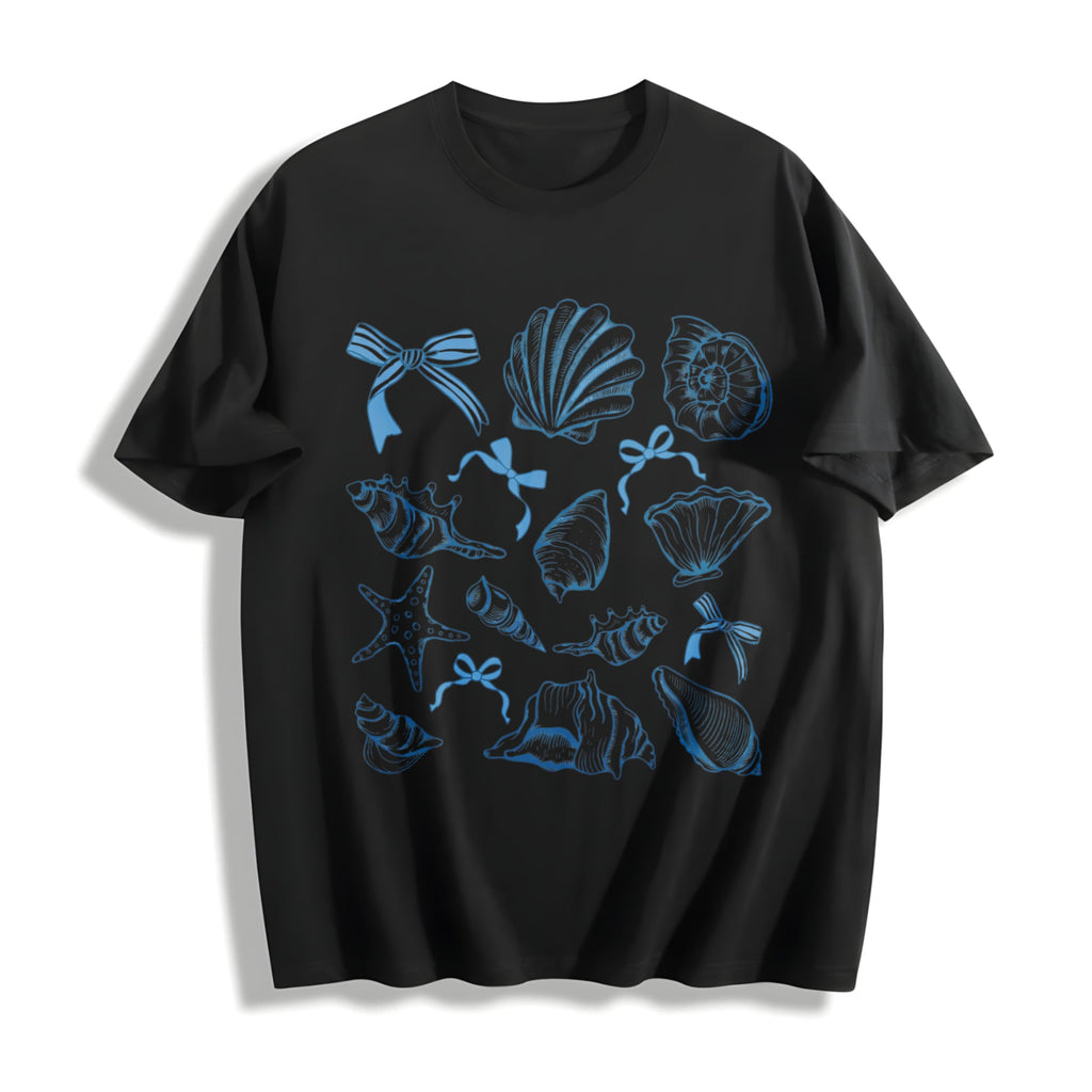 Seashell Coquette Summer Beach Cotton T-Shirt product image 1