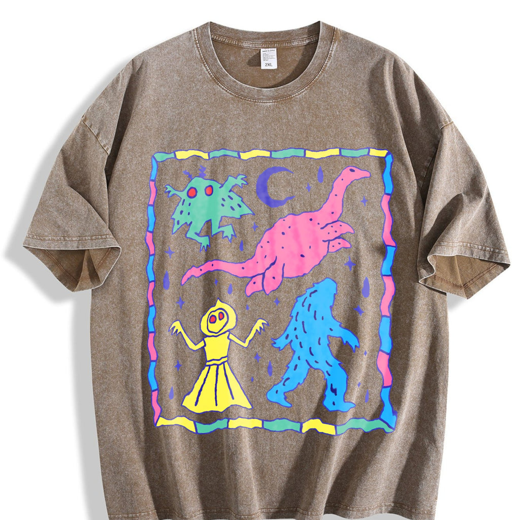 Weird Character Party Vintage Washed T-Shirt product image 3