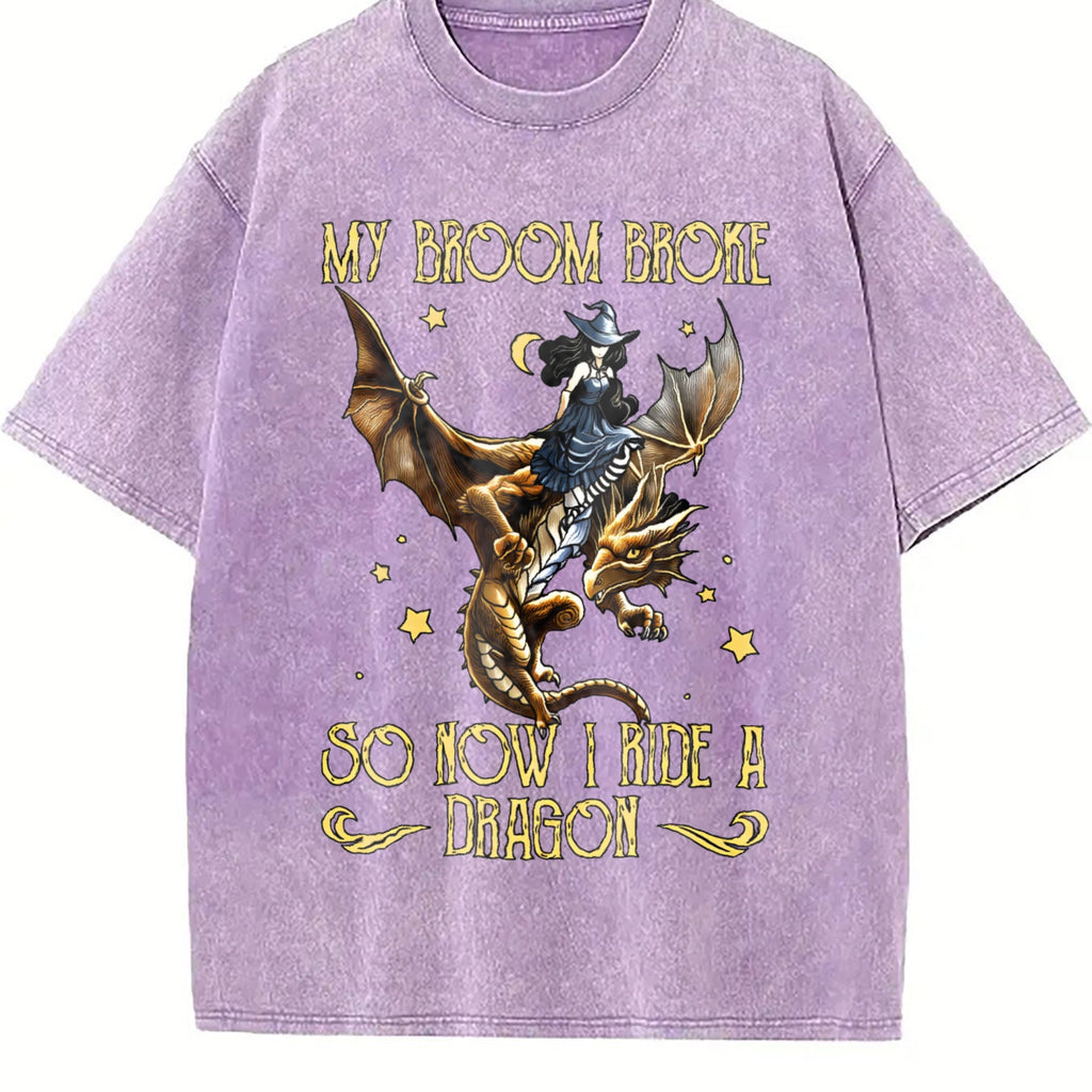 Sister Autumn : Witch Riding A Flying Dragon Letter Vintage product image 6