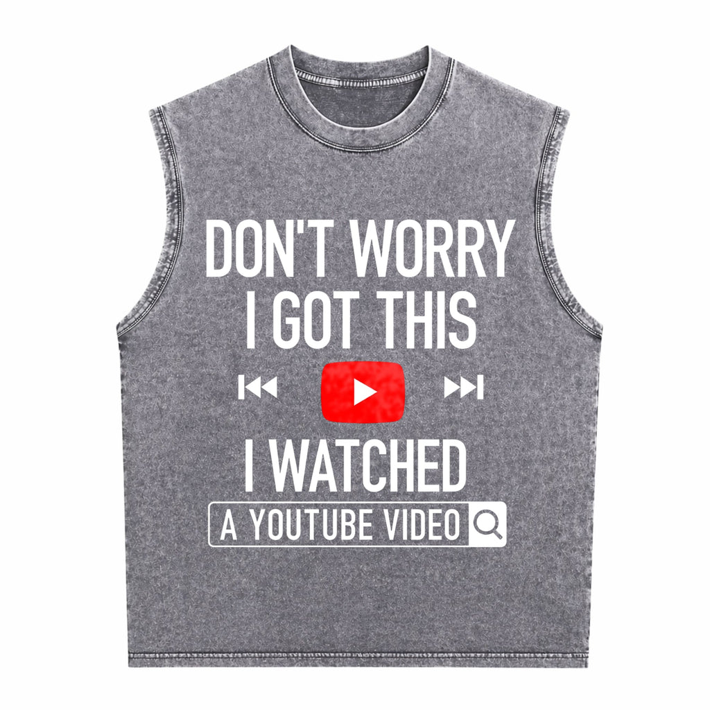Funny Diy Mechanic Engineer Garage Humorous Father's Day Men's Washed Tank Top
