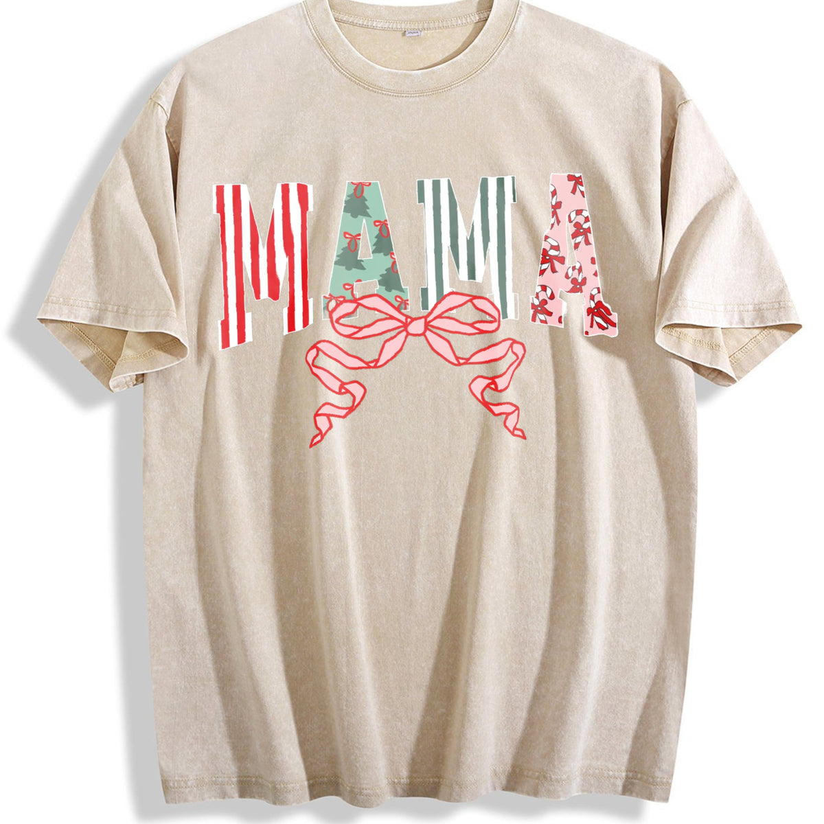 Christmas Mama Vintage Washed T-Shirt product image 1