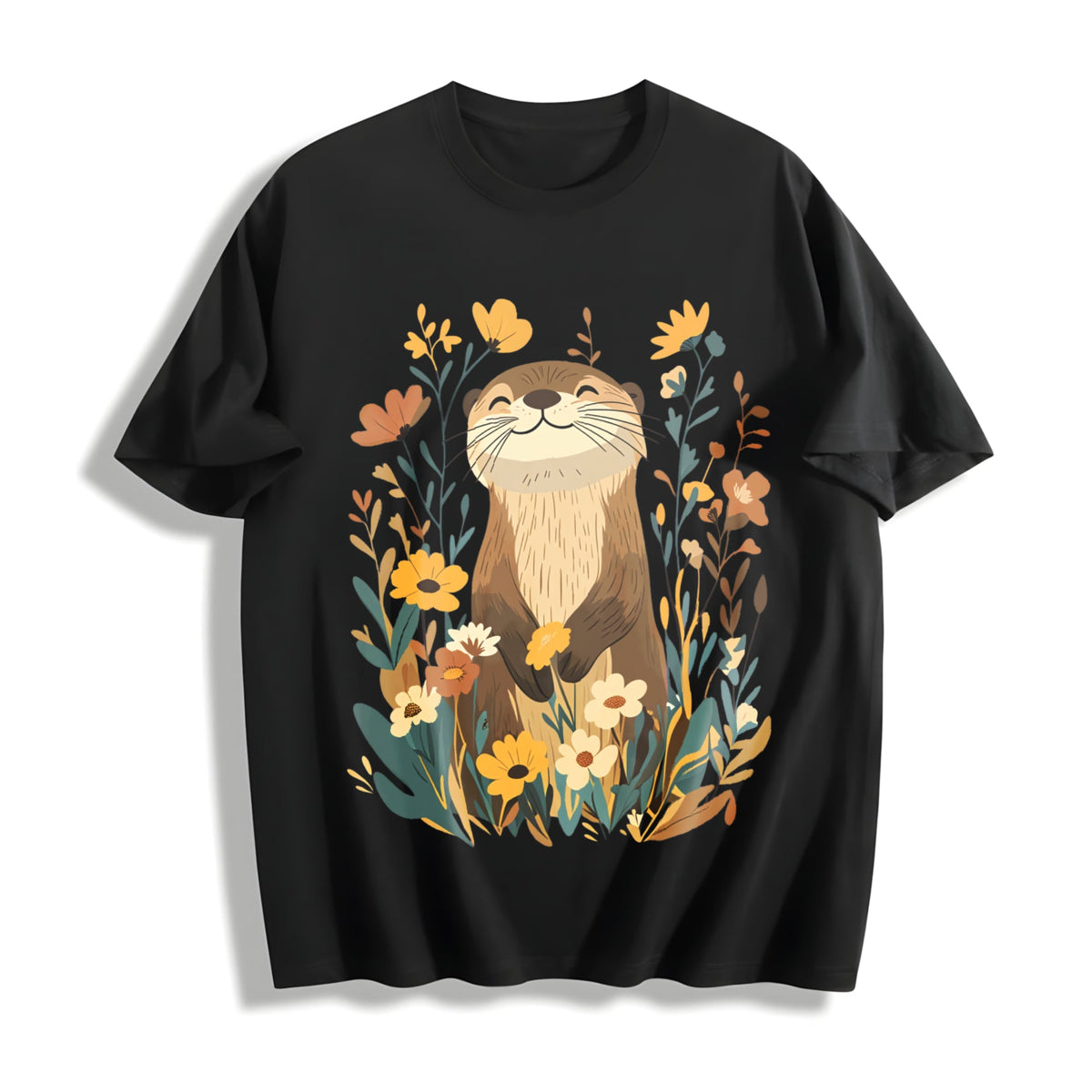 Otter & Botanical Cotton T-Shirt product image 1
