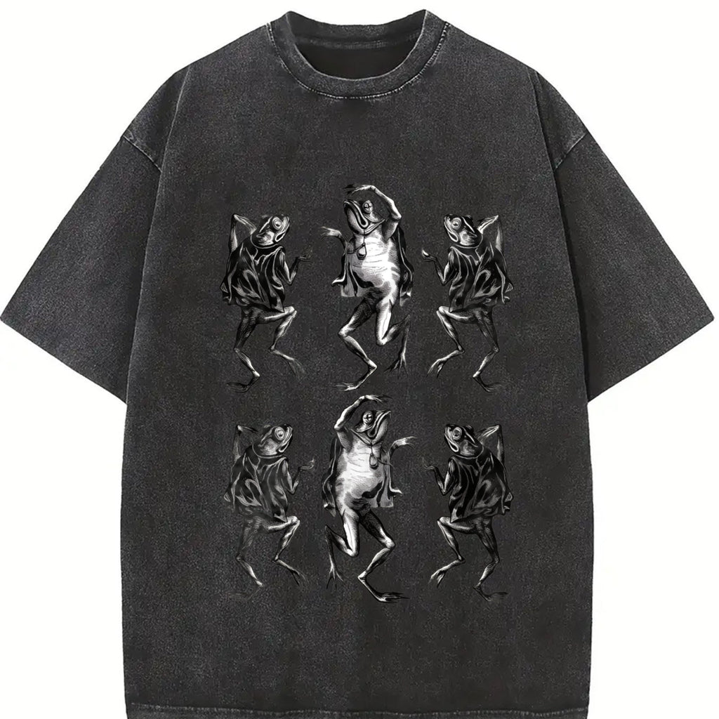 Dancing Frog 90s Tattoo Vintage Washed T-Shirt product image 2