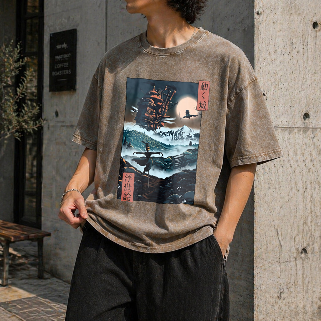 Howl's Moving Castle Vintage Washed T-Shirt product image 3