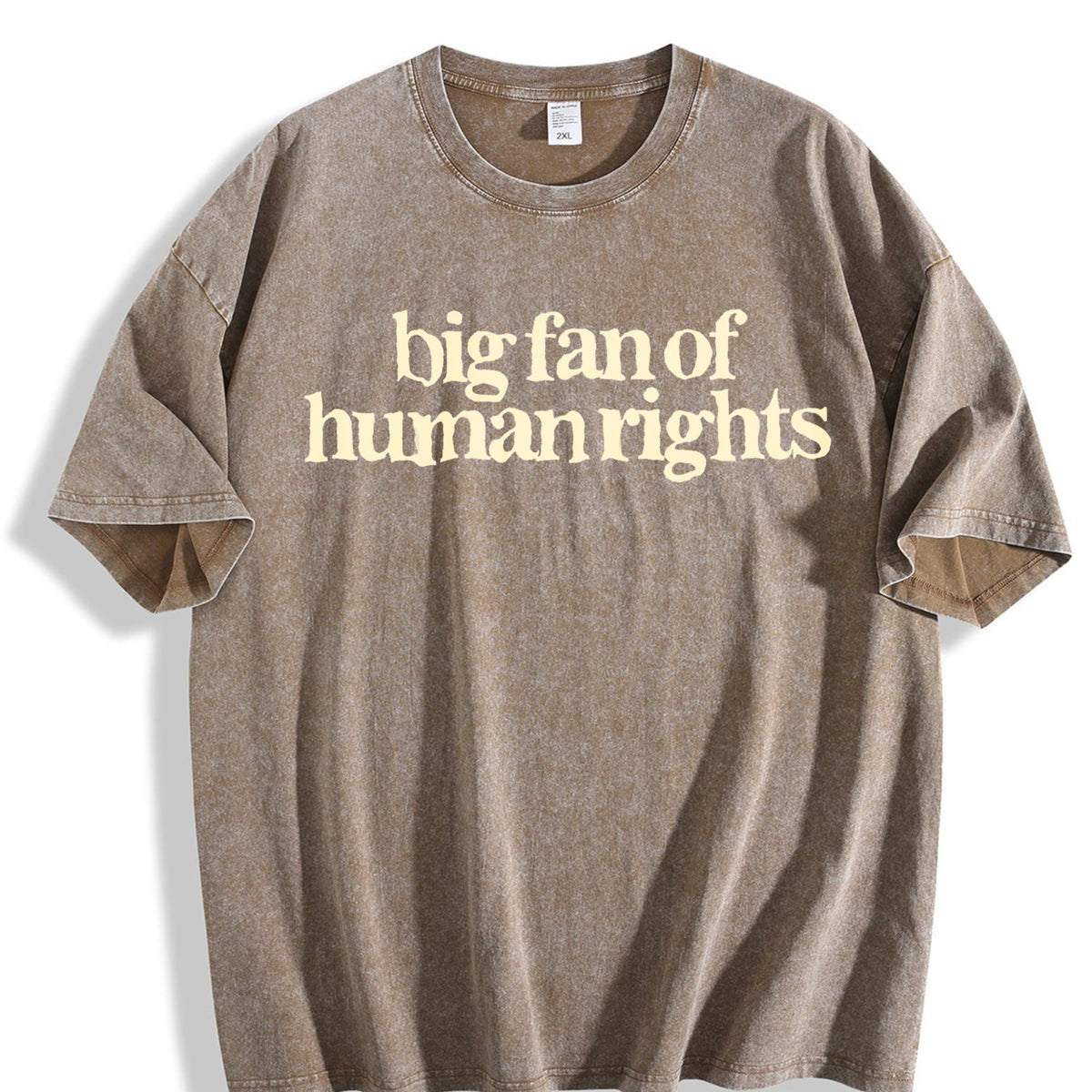 Big Fan Of Human Rights Vintage Washed T-Shirt product image 3