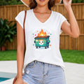 Cute Dumpster Fire Women's V-Neck Tank Top