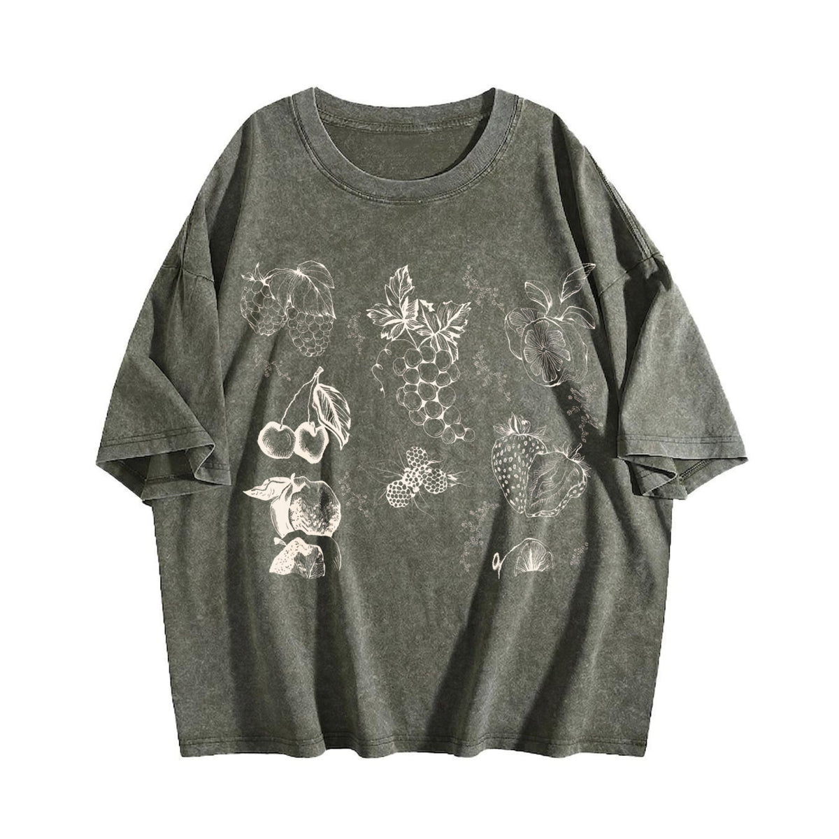 Fruits And Berries 90s Vintage Washed T-Shirt product image 4