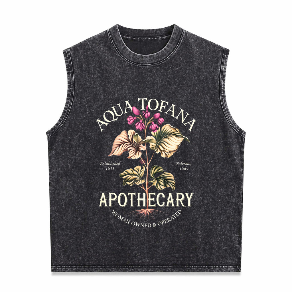 Aqua Tofana Funny Feminist Apothecary Men's Washed Tank Top