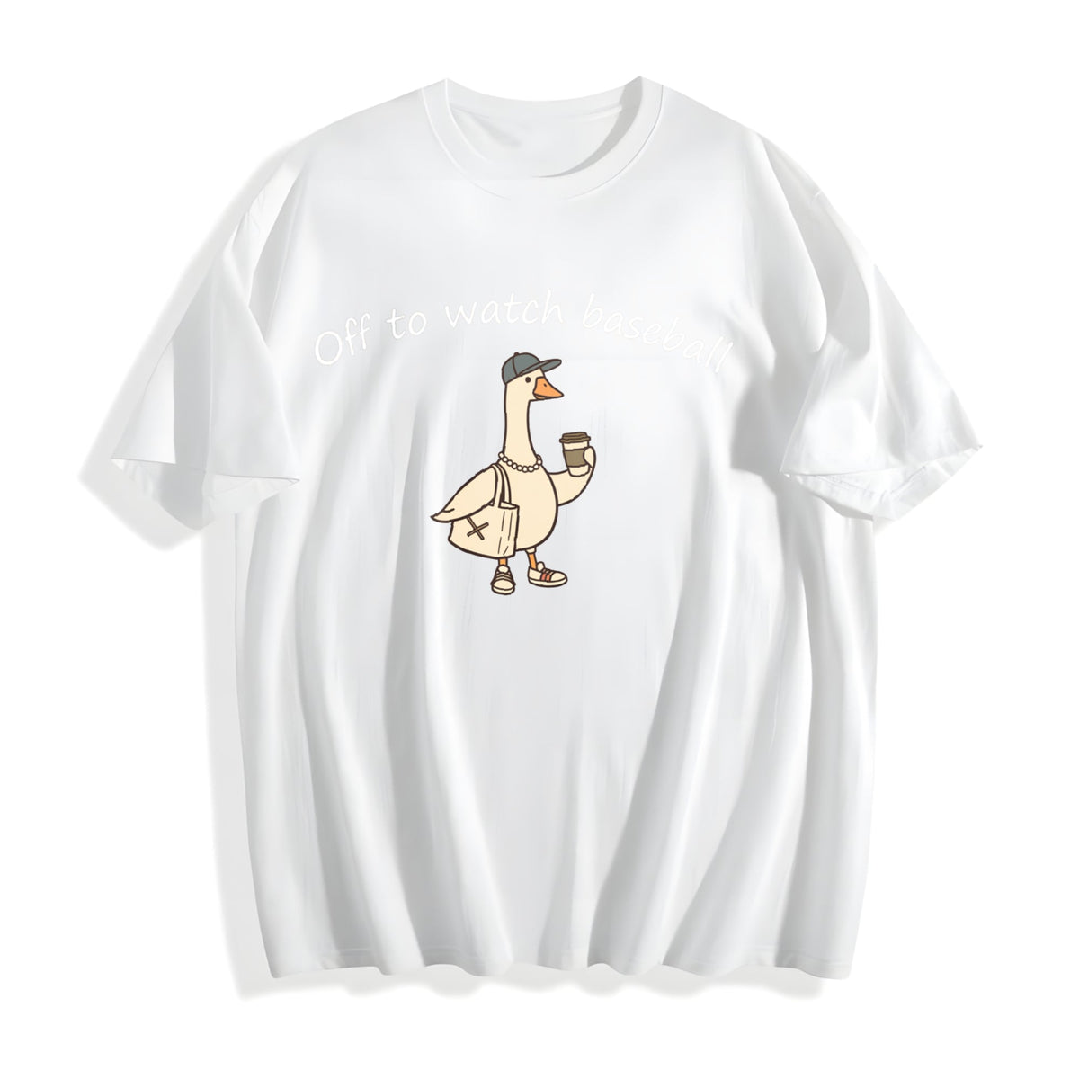 Off To Watch Baseball Goose Cotton T-Shirt product image 2