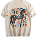 Bohemian Horse & Floral - Summer Vintage Washed T-Shirt product image 1
