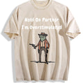 Hold On Partner I'm Overstimulated Vintage Washed T-Shirt product image 1