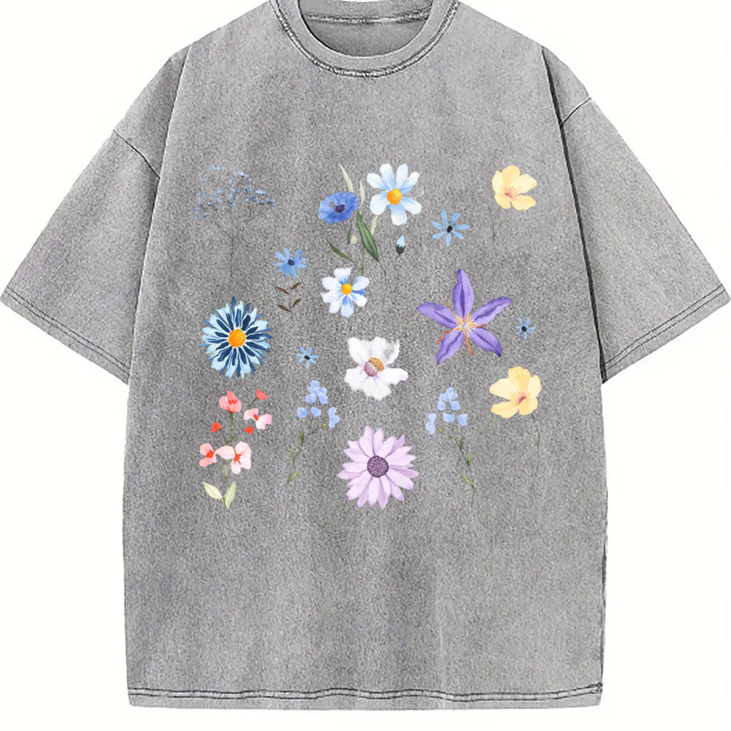 Blooms And Wild Flowers 90s Vintage Washed T-Shirt product image 5