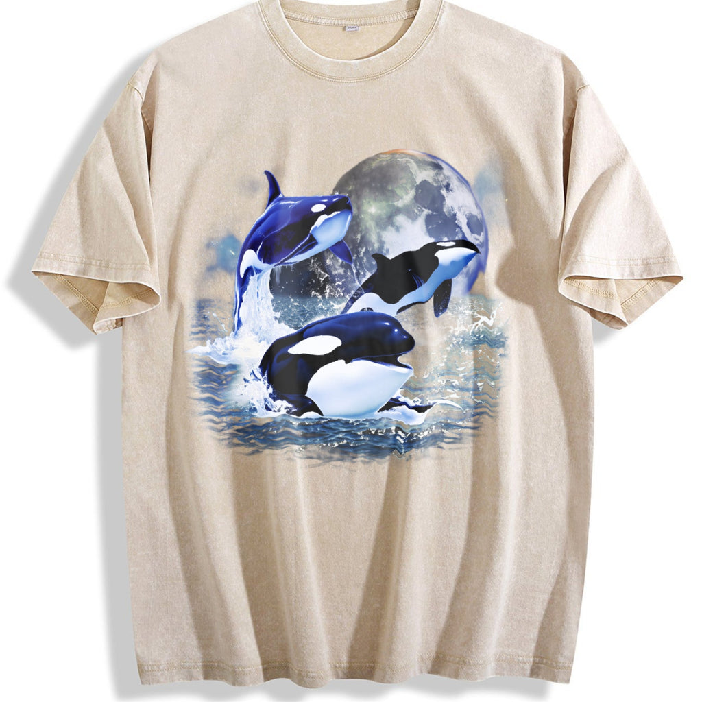 Three Orcas 90s Vintage Washed T-Shirt product image 1