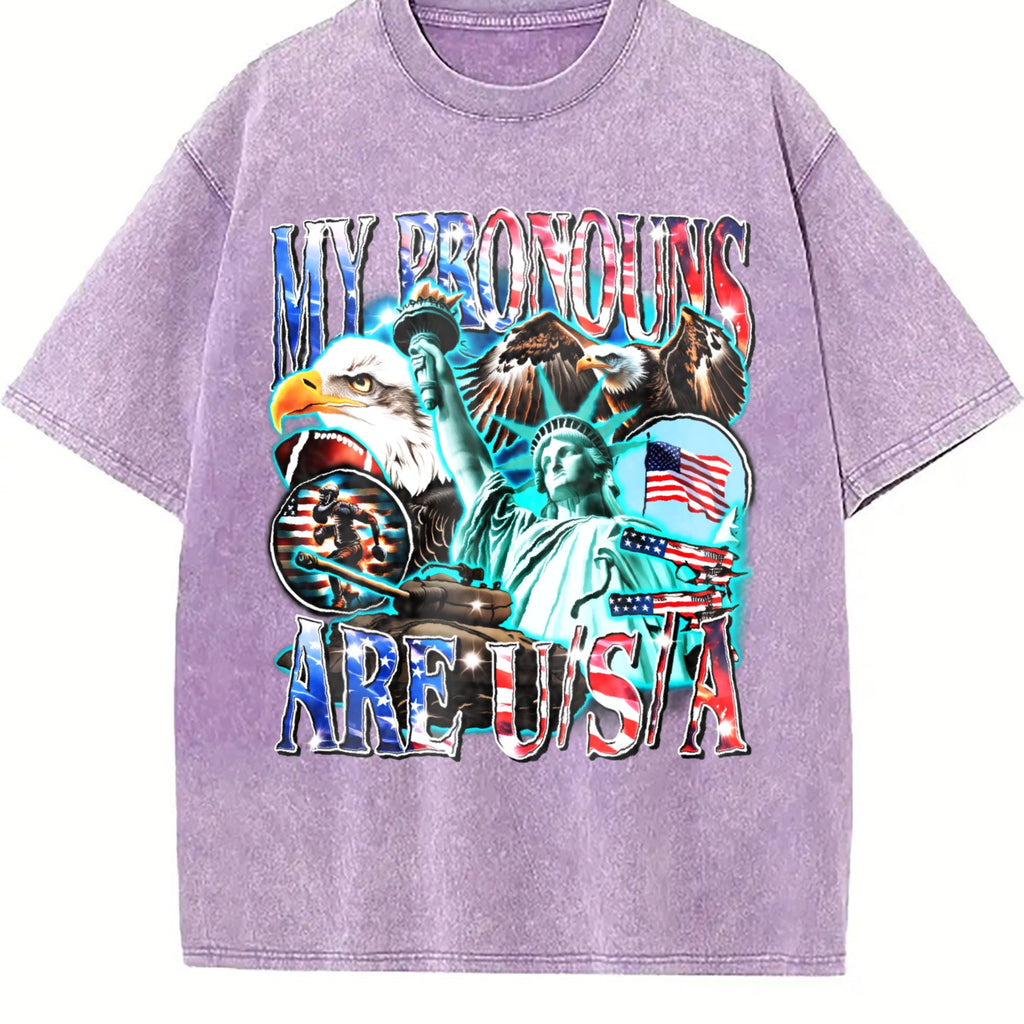 My Pronouns Are USA Vintage Washed T-Shirt product image 6