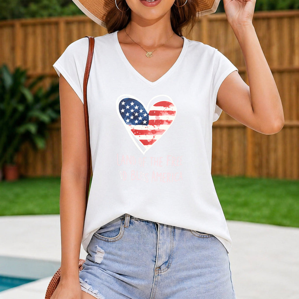 And Artistic Patterned Women's V-Neck Tank Top