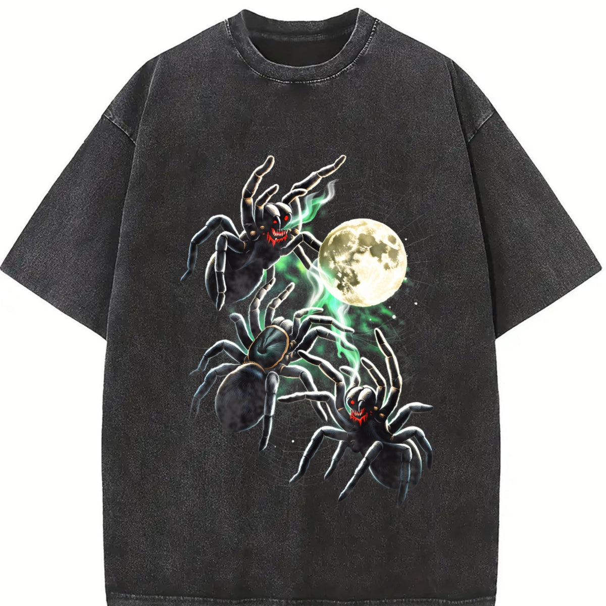 Spider Moon 90s Vintage Washed T-Shirt product image 2