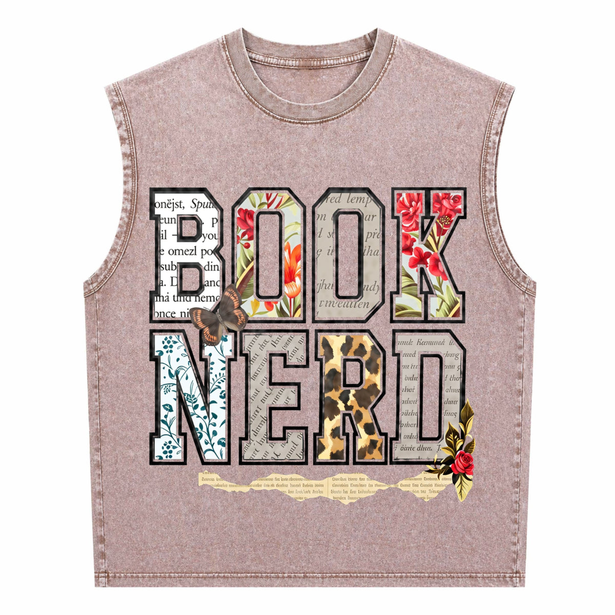 Book Nerd Bookish Lover For Booktok Librarian Idea Men's Washed Tank Top
