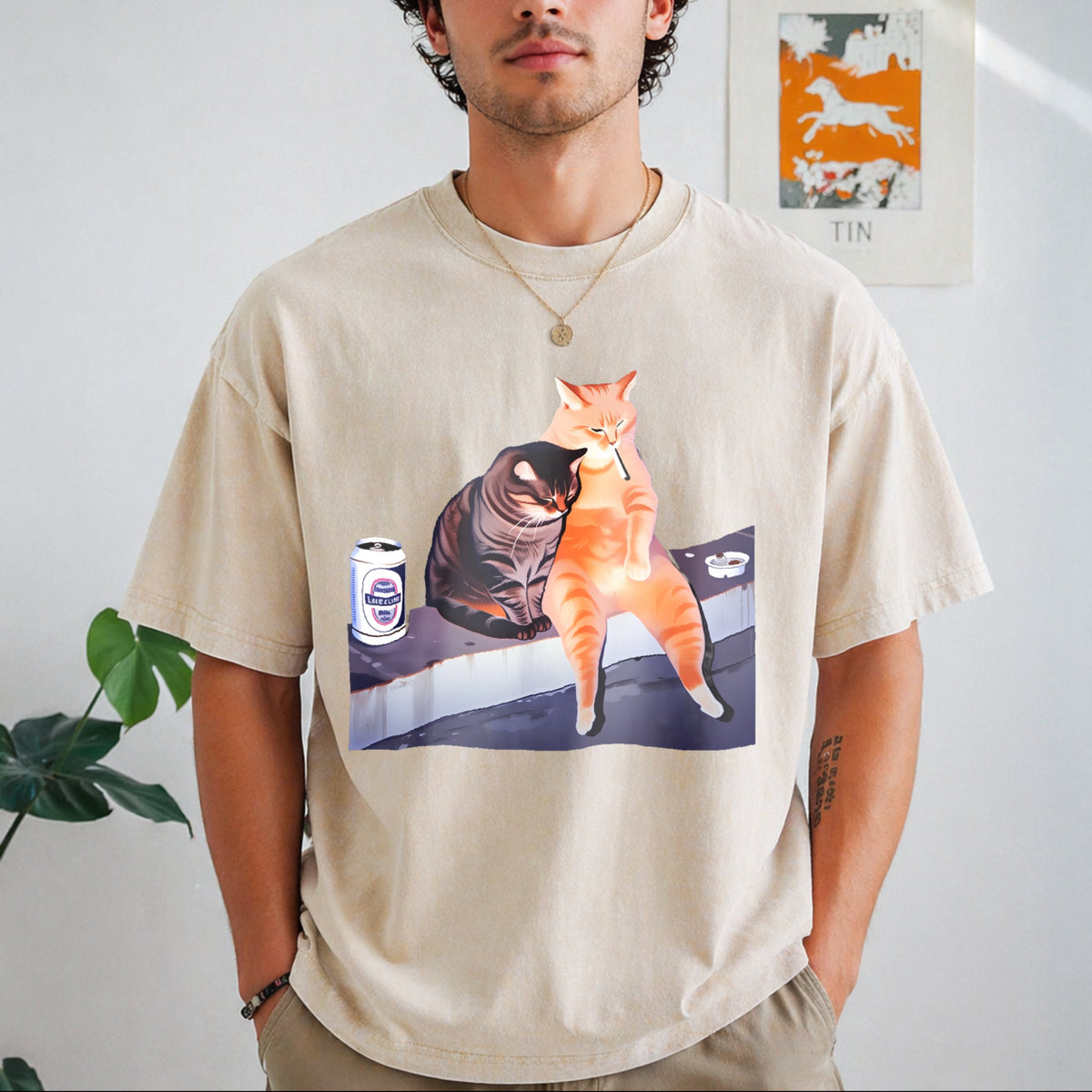 Smoking Cat Meme For Lovers Black Humorous Perfect Vintage product image 1