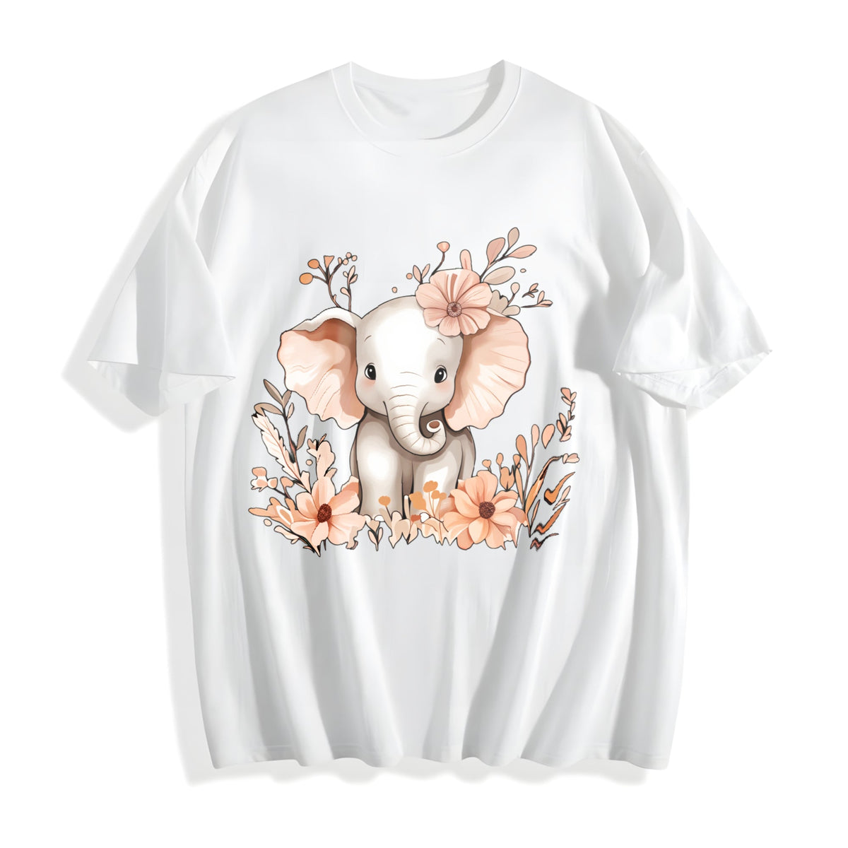 A Cute Elephant Adorned With Animal And Floral It's Cotton product image 2
