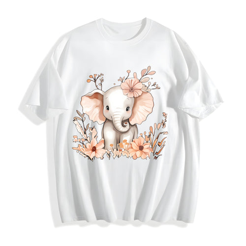 A Cute Elephant Adorned With Animal And Floral It's Cotton product image 2