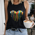 Cartoon Ink Heart Women's Tank Top