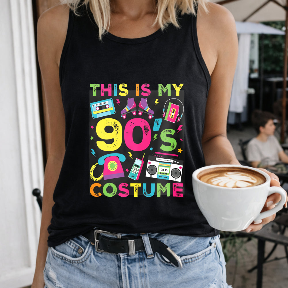 90's - Black With Colorful Women's Tank Top