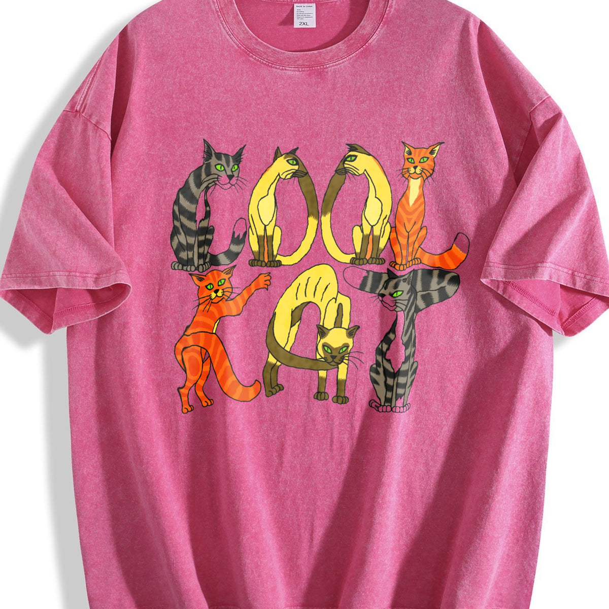 Cool Cat Vintage Washed T-Shirt product image 7