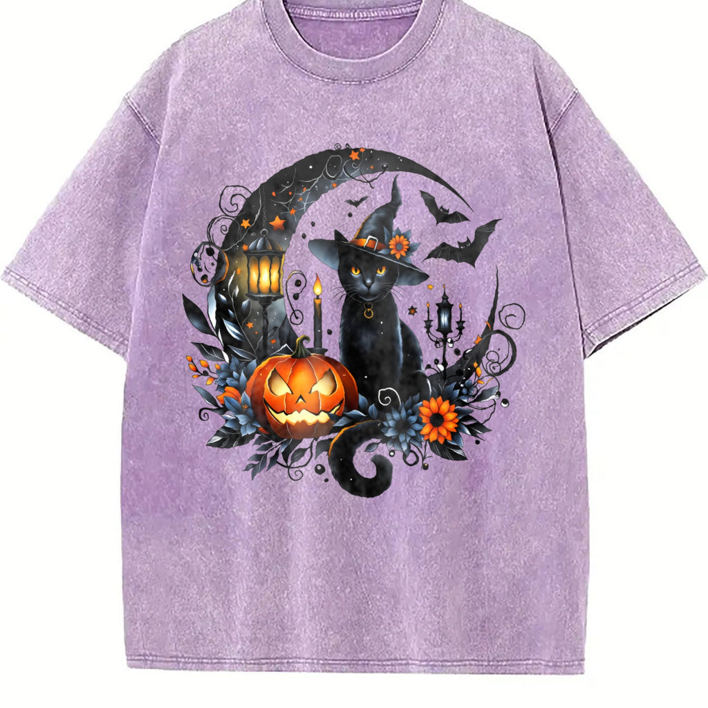 Gothic Witch Black Cat & Bats - Stretch With Spooky Vintage product image 6