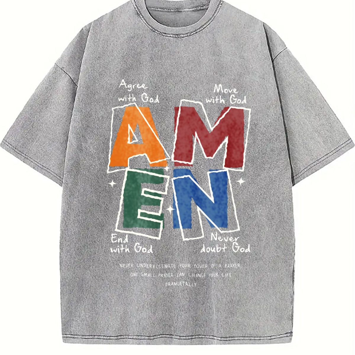 Amen Classic Letter Header Vintage Washed T-Shirt product image 4