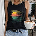 Inspired Coconut Tree & Sunrise Capcut Women's Tank Top