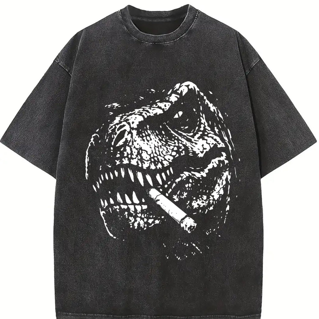 T Rex Smoke Y2K 90s Vintage Washed T-Shirt product image 2