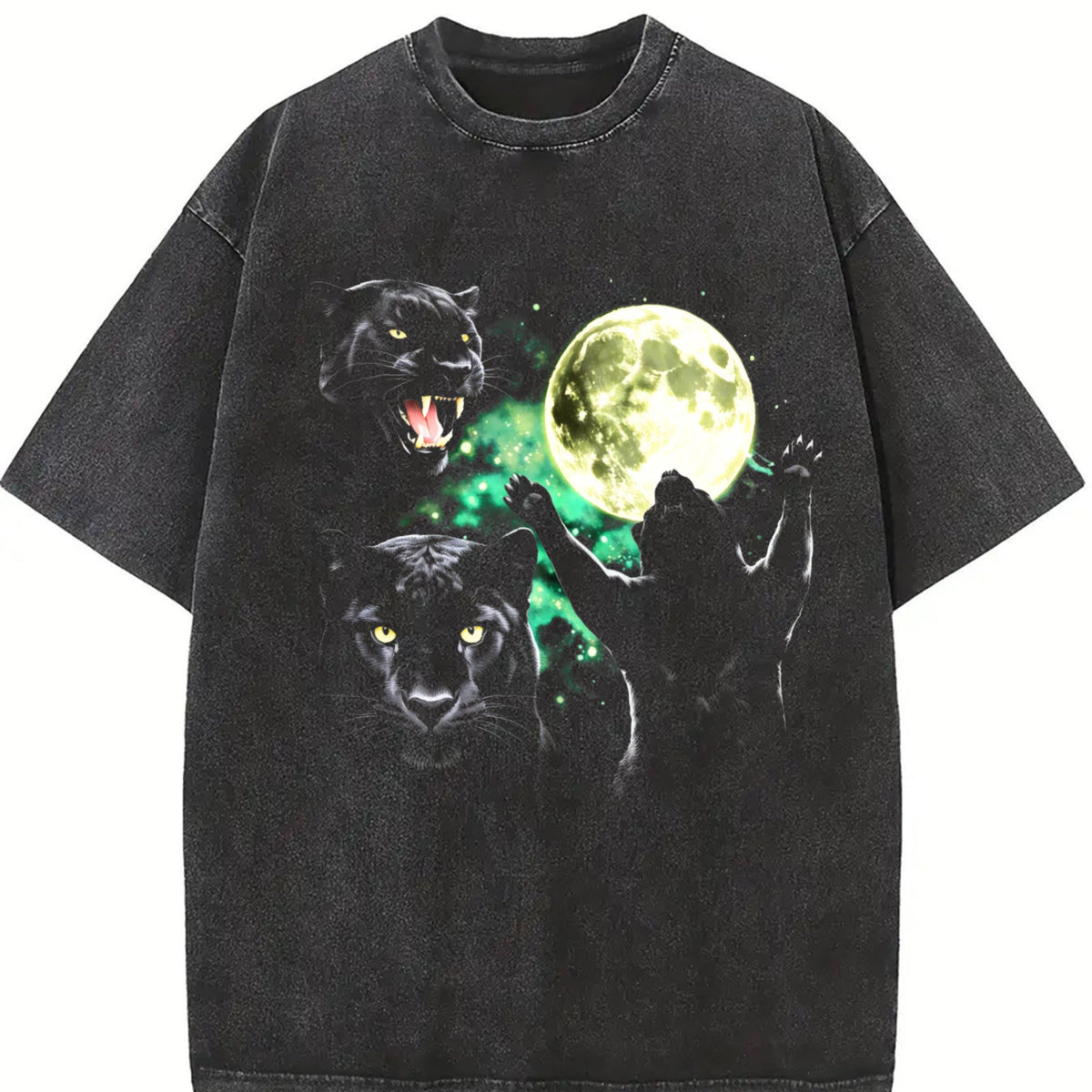 Black Panther Moon Vintage Washed T-Shirt product image 2