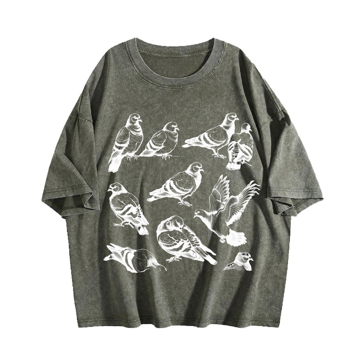Pigeon 90s Tattoo Vintage Washed T-Shirt product image 4