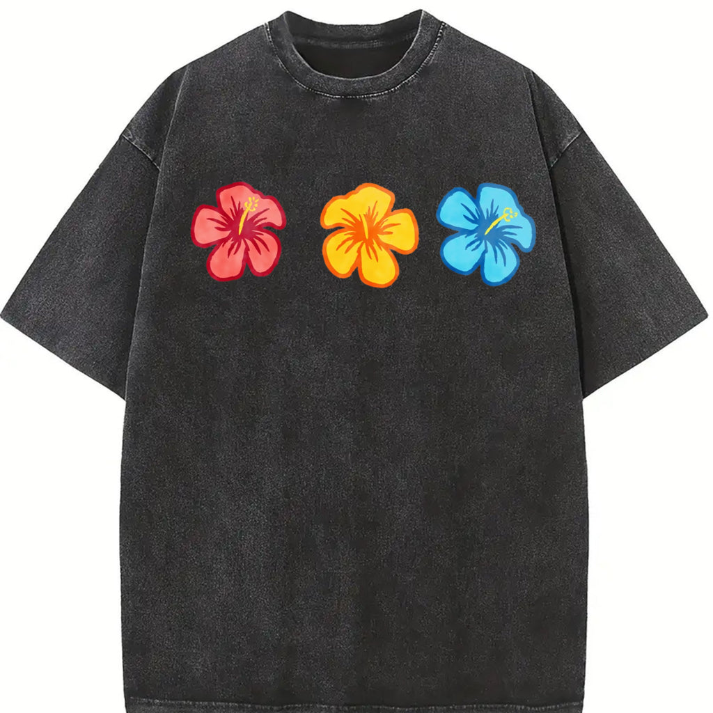 Hibiscus Summer Vintage Washed T-Shirt product image 2
