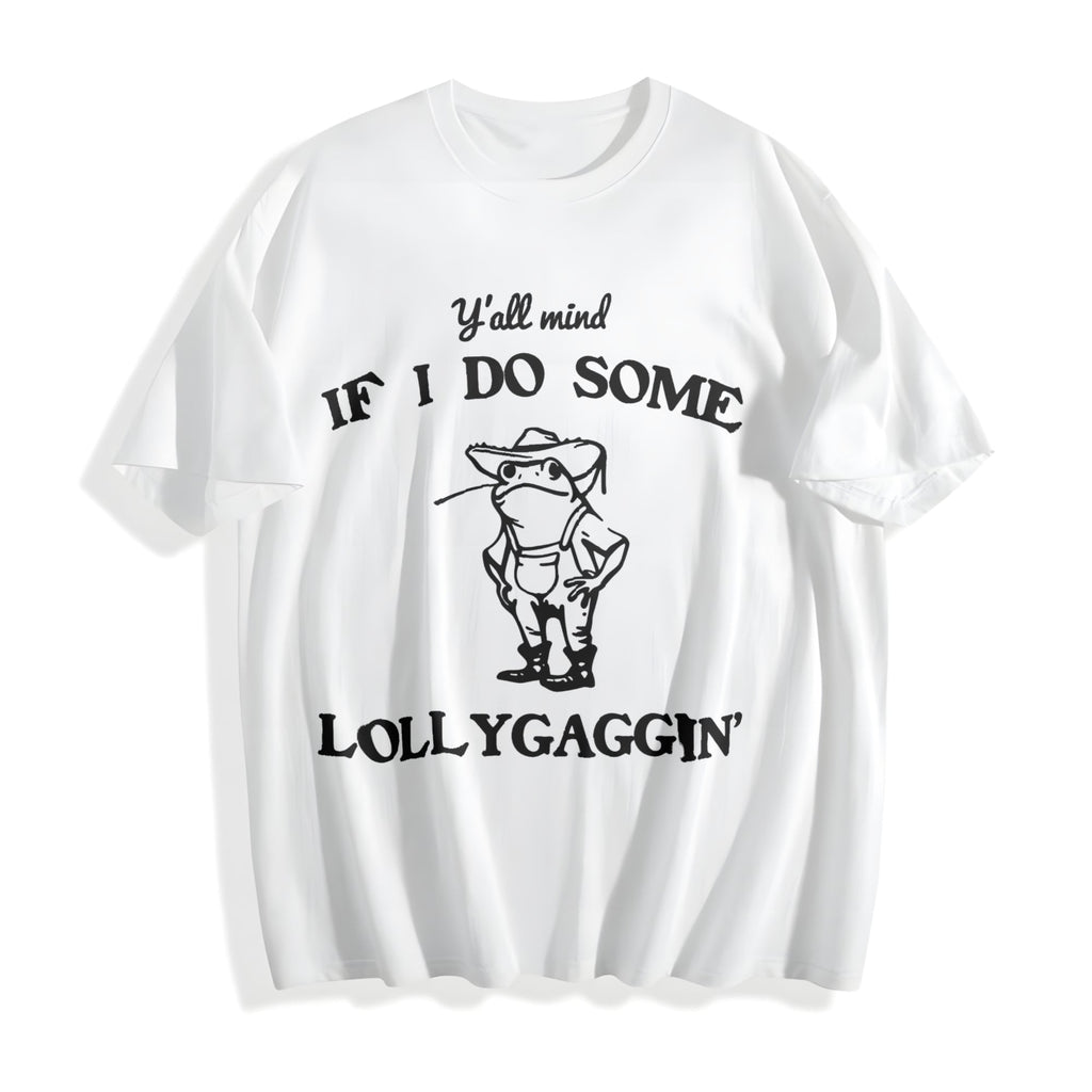 Lollygaggin' Frog Funny Cotton T-Shirt product image 2