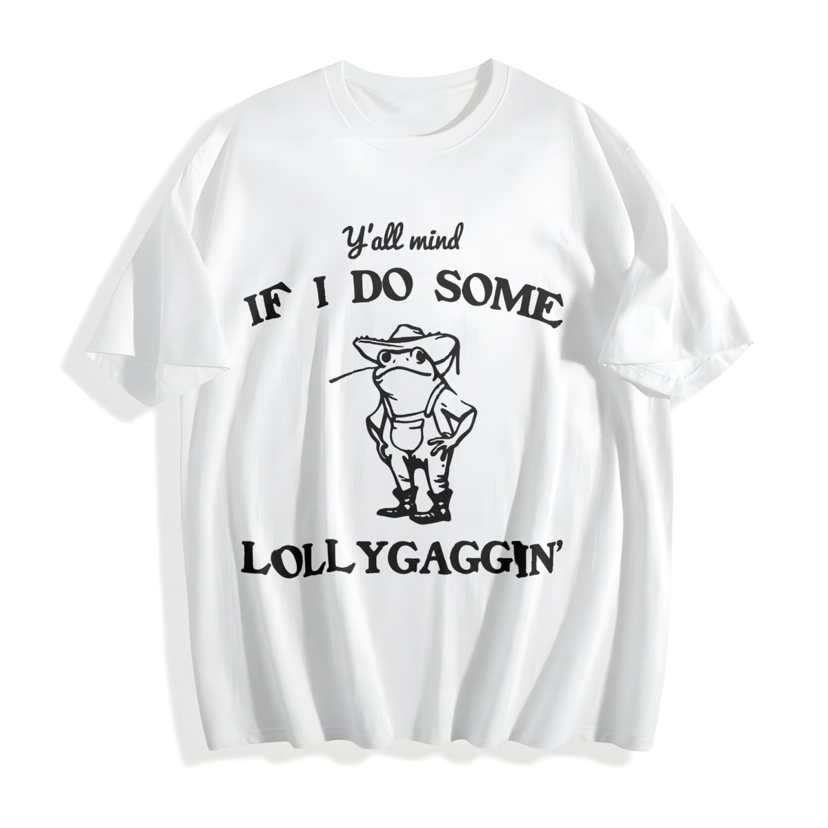 Lollygaggin' Frog Funny Cotton T-Shirt product image 2