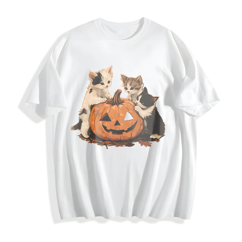 Halloween Kitten Cotton T-Shirt product image 2