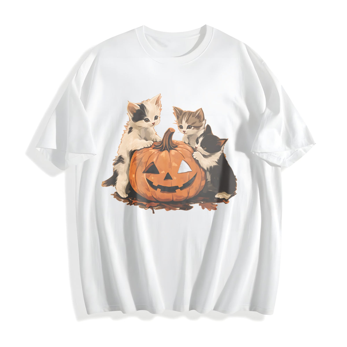 Halloween Kitten Cotton T-Shirt product image 2