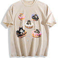 Cat Donut 90s Vintage Washed T-Shirt product image 1