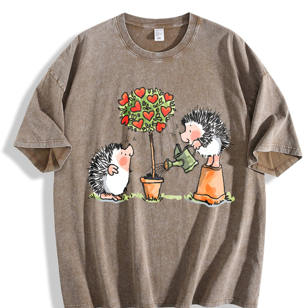 Hedgehog & Hearts - With Love Vintage Washed T-Shirt product image 3