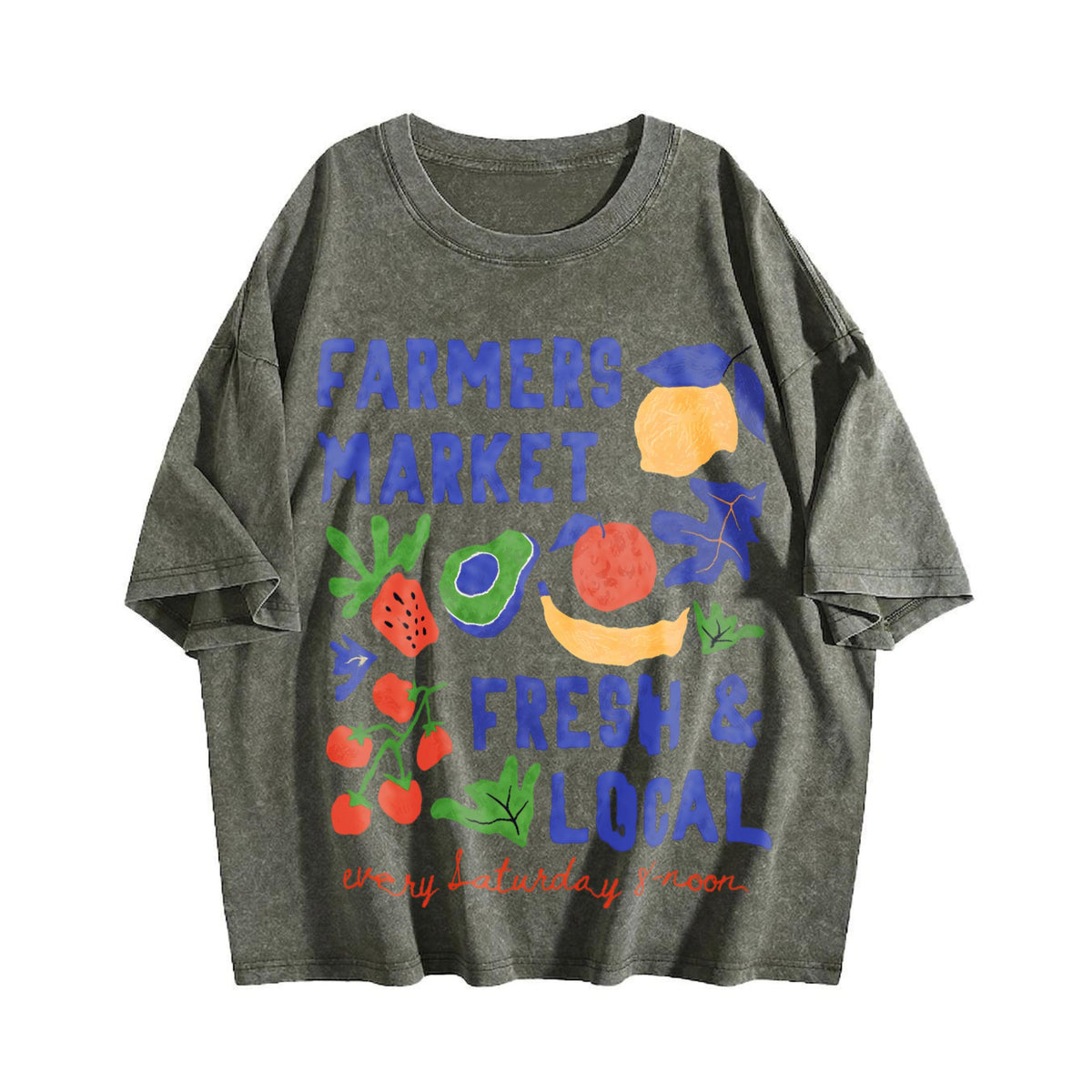 Farmers Market Fresh and Local Vintage Washed T-Shirt product image 4