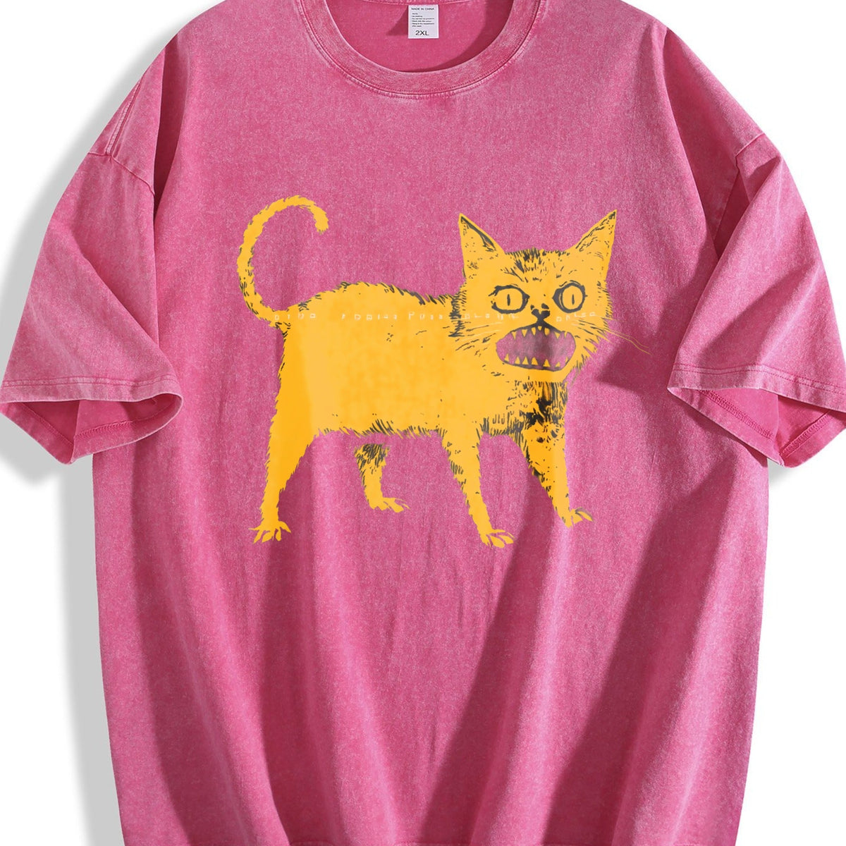 Black With Yellow Highlights Vintage Washed T-Shirt product image 5