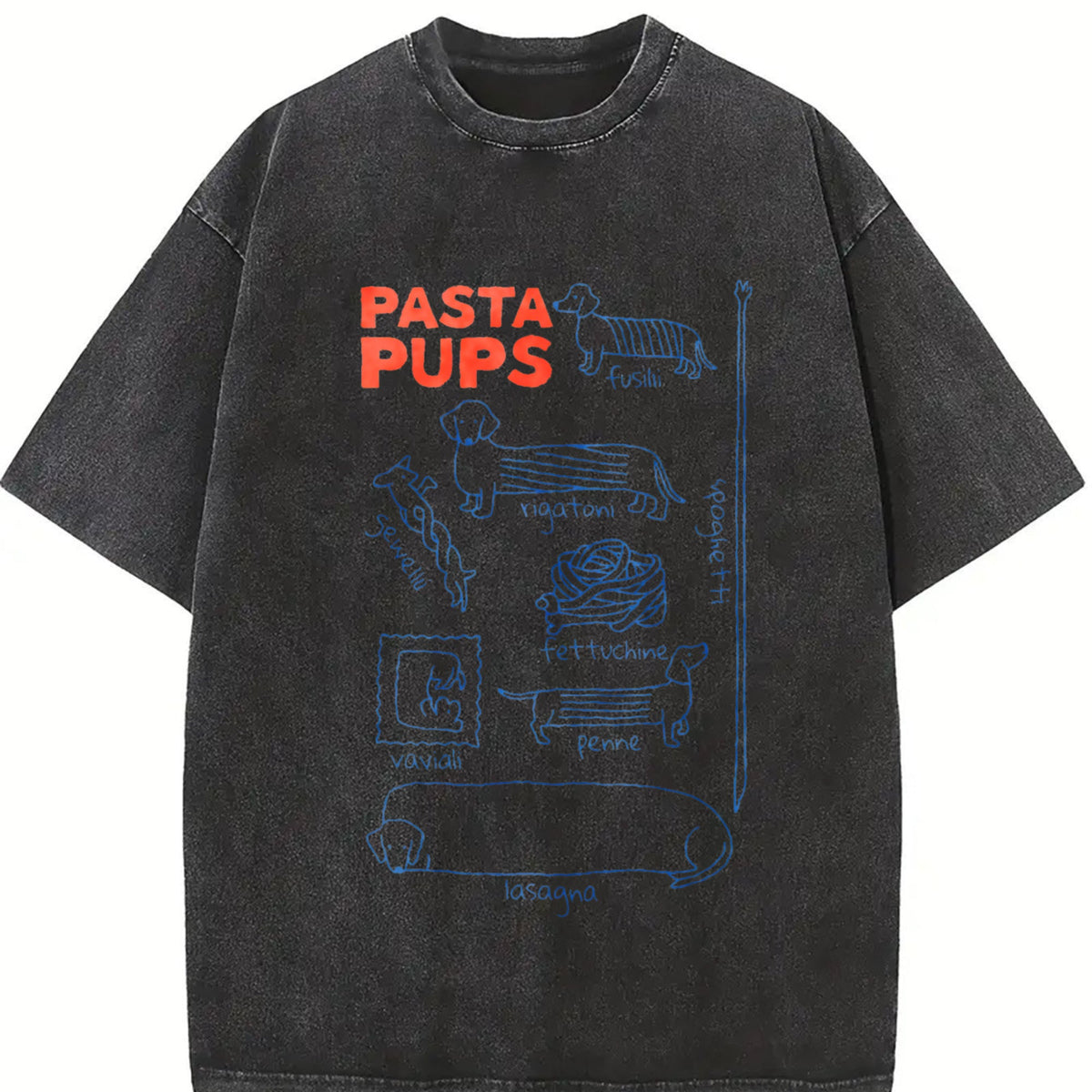 Pasta Pups Vintage Washed T-Shirt product image 2