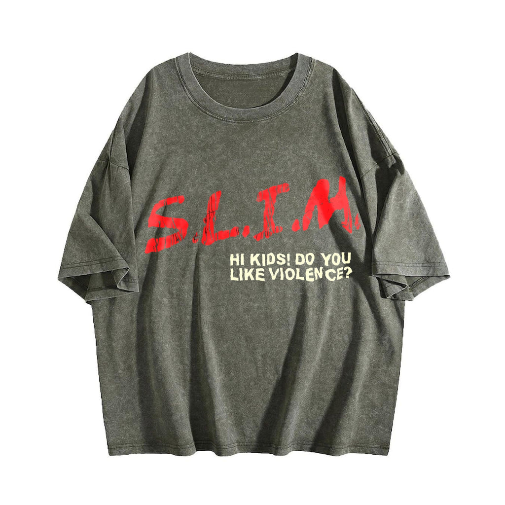 Short-sleeved Vintage Washed T-Shirt product image 4