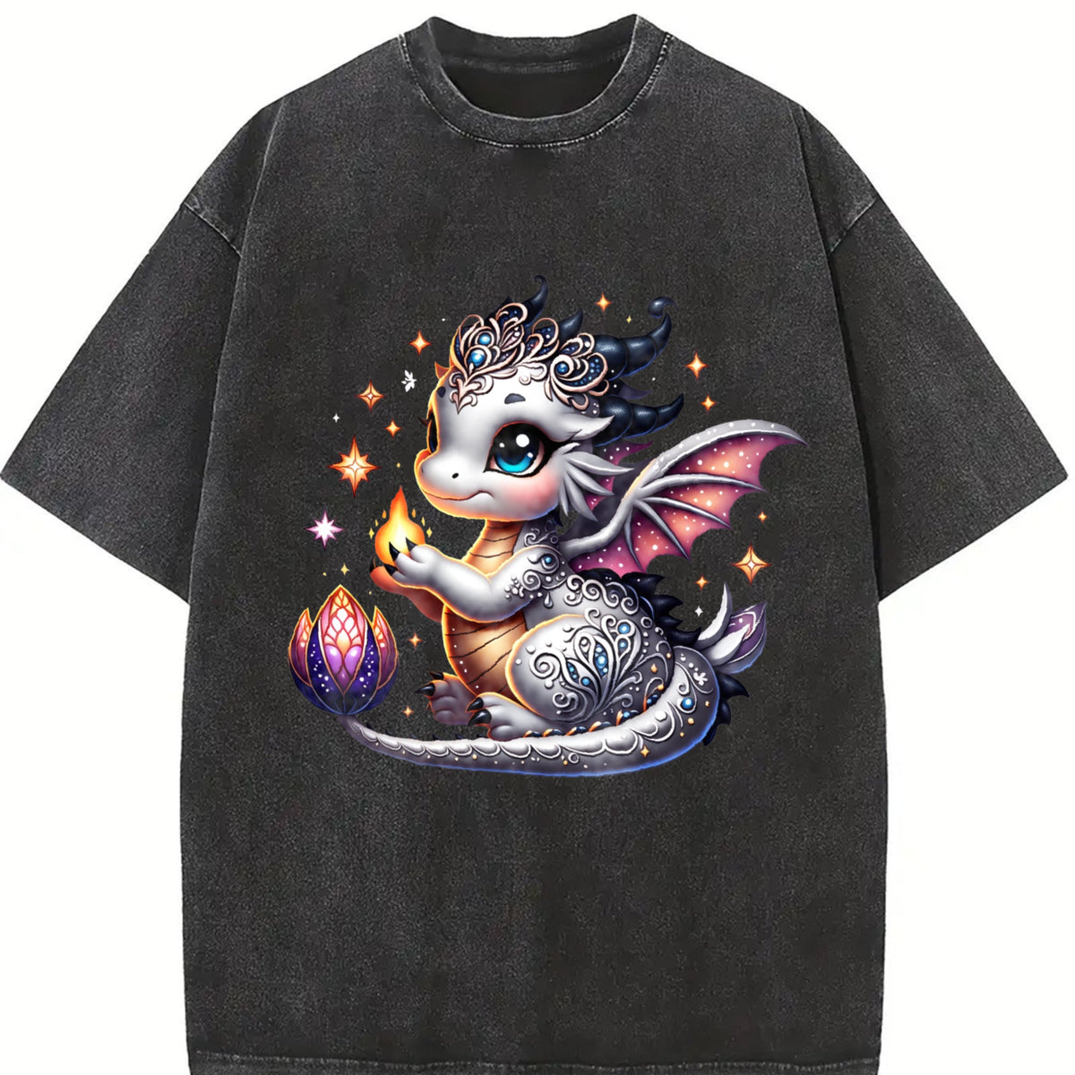 Silvery-gray Little Dragon With Exquisite Vintage Washed product image 2