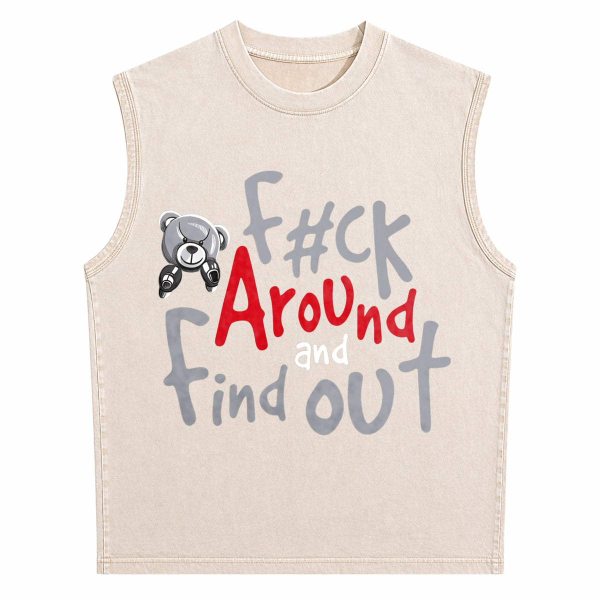 Boxer Bear - Fk Around And Find Out Men's Washed Tank Top