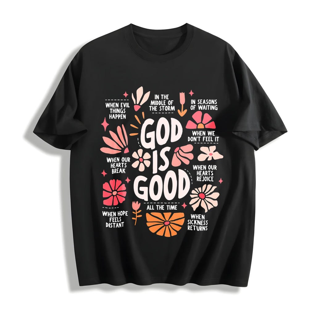 God Is Good All The Time Christian With Floral& Faith product image 1