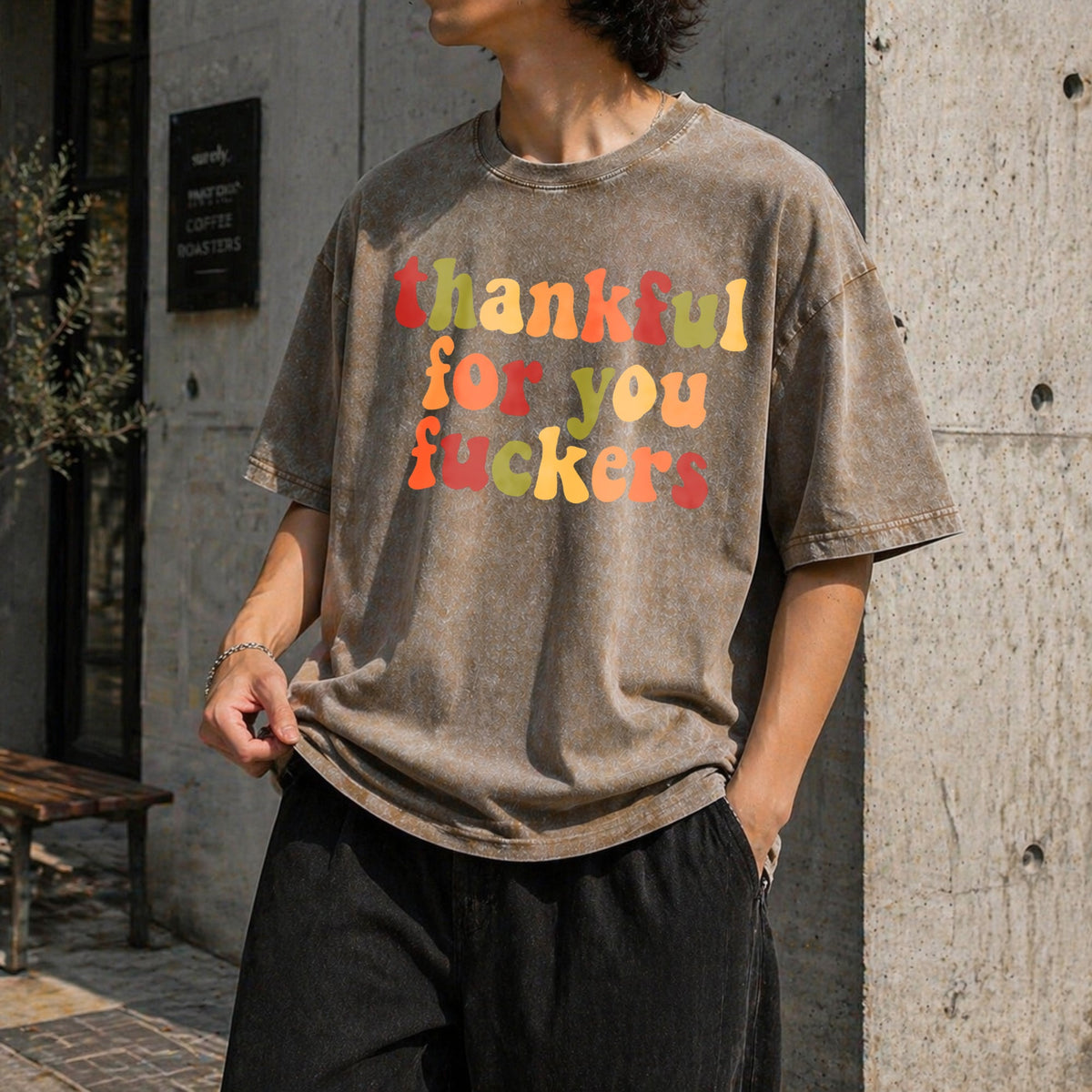 Thankful For You Fuckers Vintage Washed T-Shirt product image 3